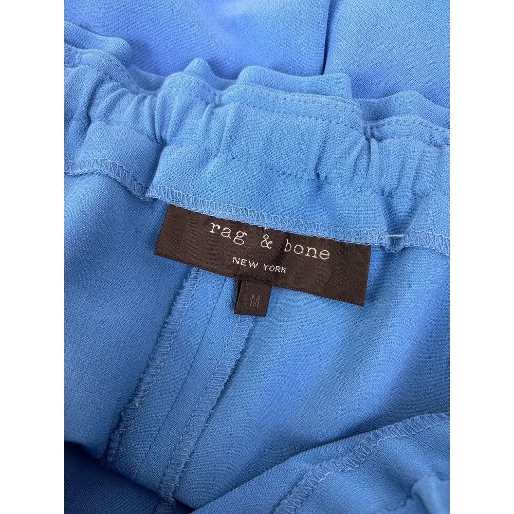 Rag and Bone women's medium royal blue Ivette‎ drawstring paper bag shorts